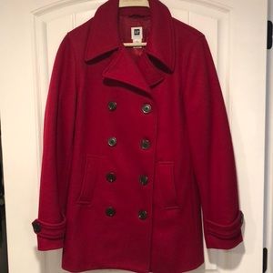 GAP Red Peacoat